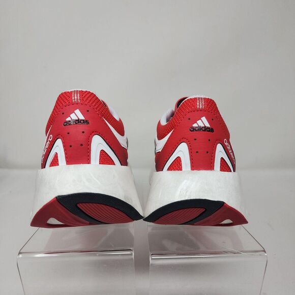Adidas Adizero Shoes Mens Size 9 Red White Mesh Running Sneakers Colorblock